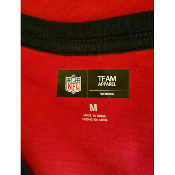 NFL Houston Texans V-Neck Blue Red Shirt Top - Picture 6 of 6